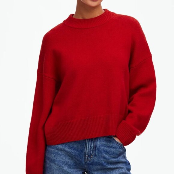 Madewell SoftWool Boxy Crewneck Sweater Size XS - Picture 1 of 12